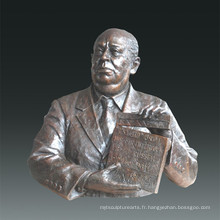 Statuette de grande figure Directeur de film Alfred Hitchcock Bronze Sculpture Tpls-079